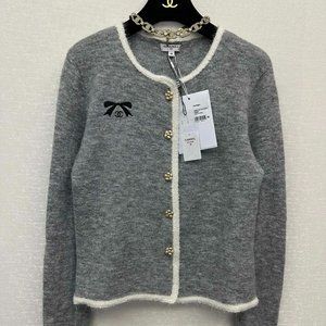 Gray bow cardigan